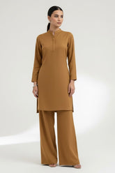 Camel Brown Wool Co-ord Set